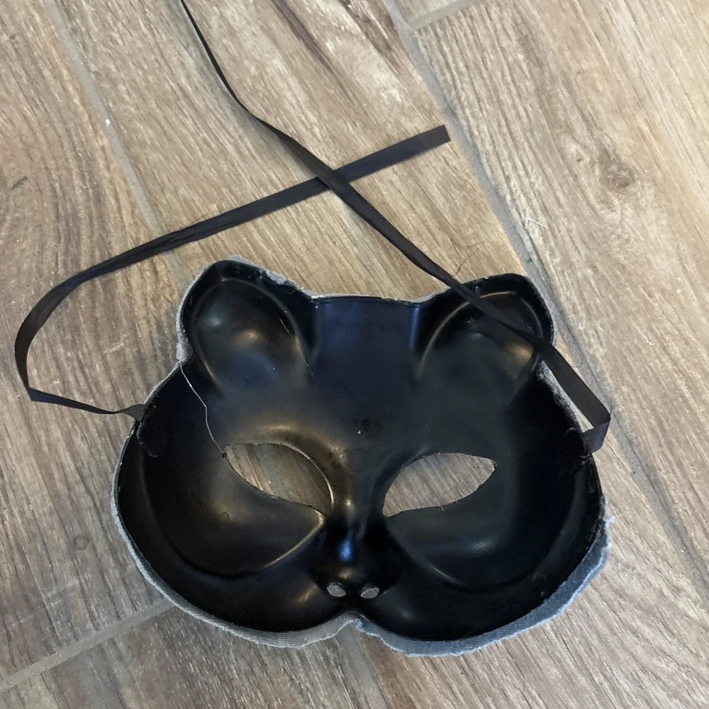 Gray Velvet CAT/ Mouse‎ Mask Costumes Cosplay Carnival Halloween Party Accessory